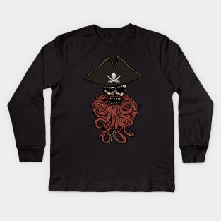 CAPTAIN OCTOPUS Kids Long Sleeve T-Shirt